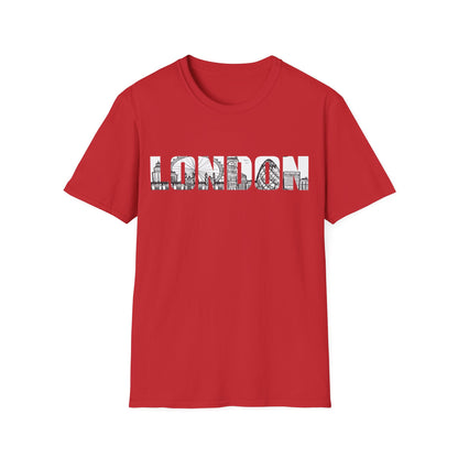 London England Souvenir Flag Phonebooth Double-Decker Bus T-Shirt For Men Women T-Shirt