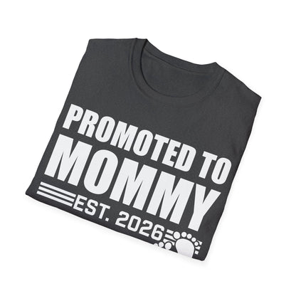 Promoted To Mommy 2026 Pregnancy Announcement Mothers Day Mom To Be T-shirt