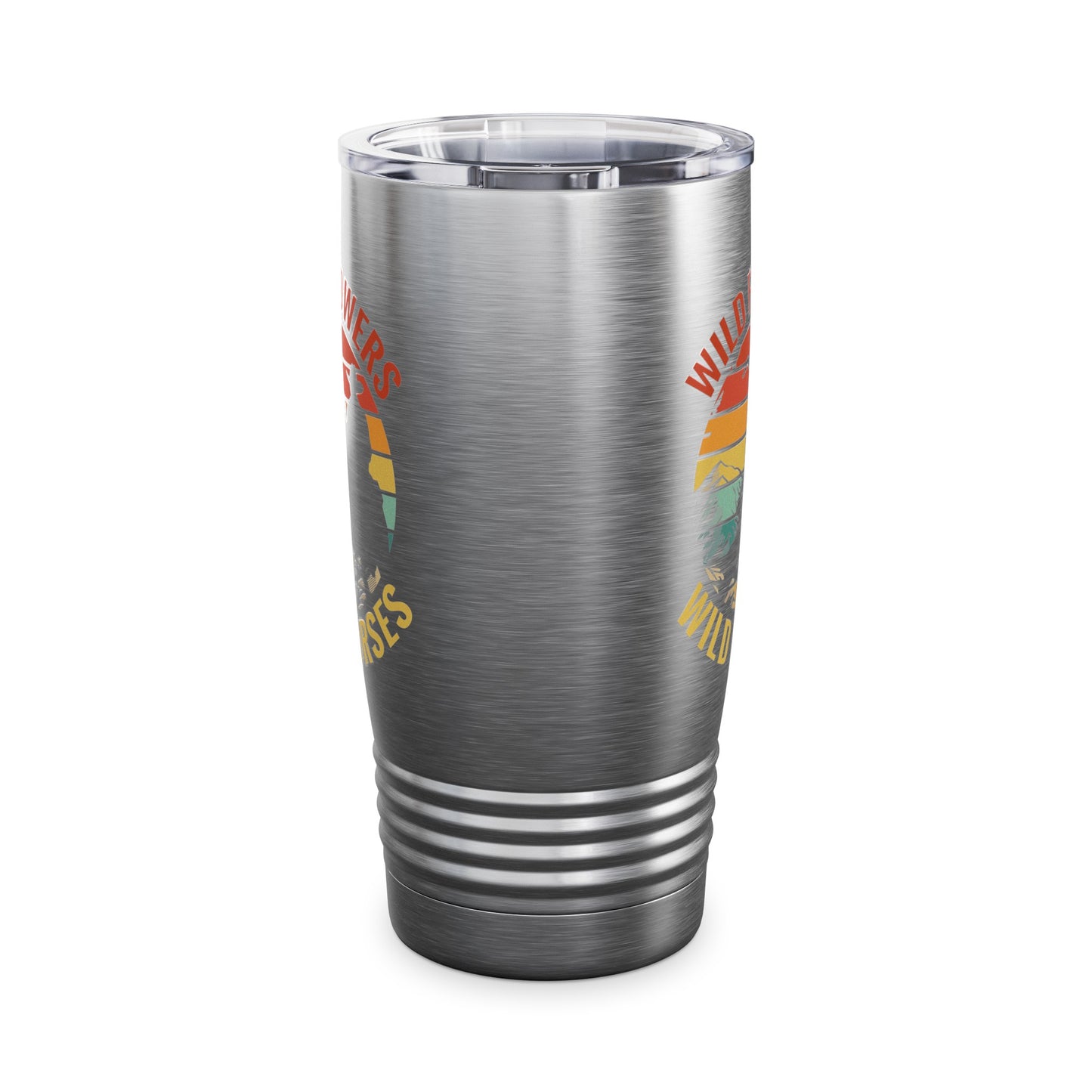 Wild Flowers and Wild Horses Vintage Sunset Country Cowgirl Cowboy Tumbler For Men Women Tumbler