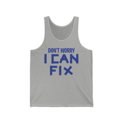 Funny Don't Worry I Can Fix It Duct Tape Ducktape Husband Tank Top