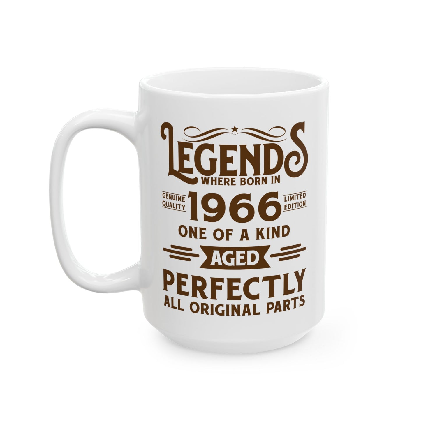 60th Birthday Mug 60 Years Old Vintage Legends Funny Born In 1966 Coffee Mug For Men Women