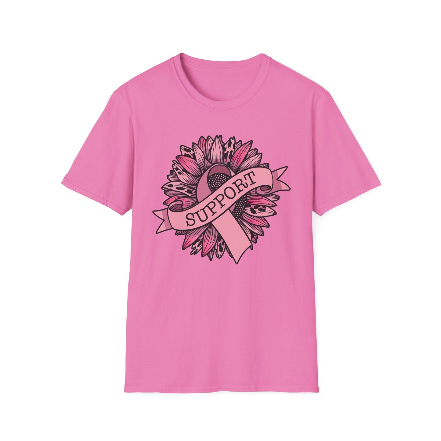 Sunflower Pink Breast Cancer Awareness Women Warrior T-Shirt For Men Women