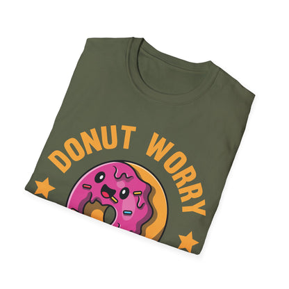 Funny Donut Worry Be Happy Foodie Donut Lovers T-Shirt For Men Women T-Shirt