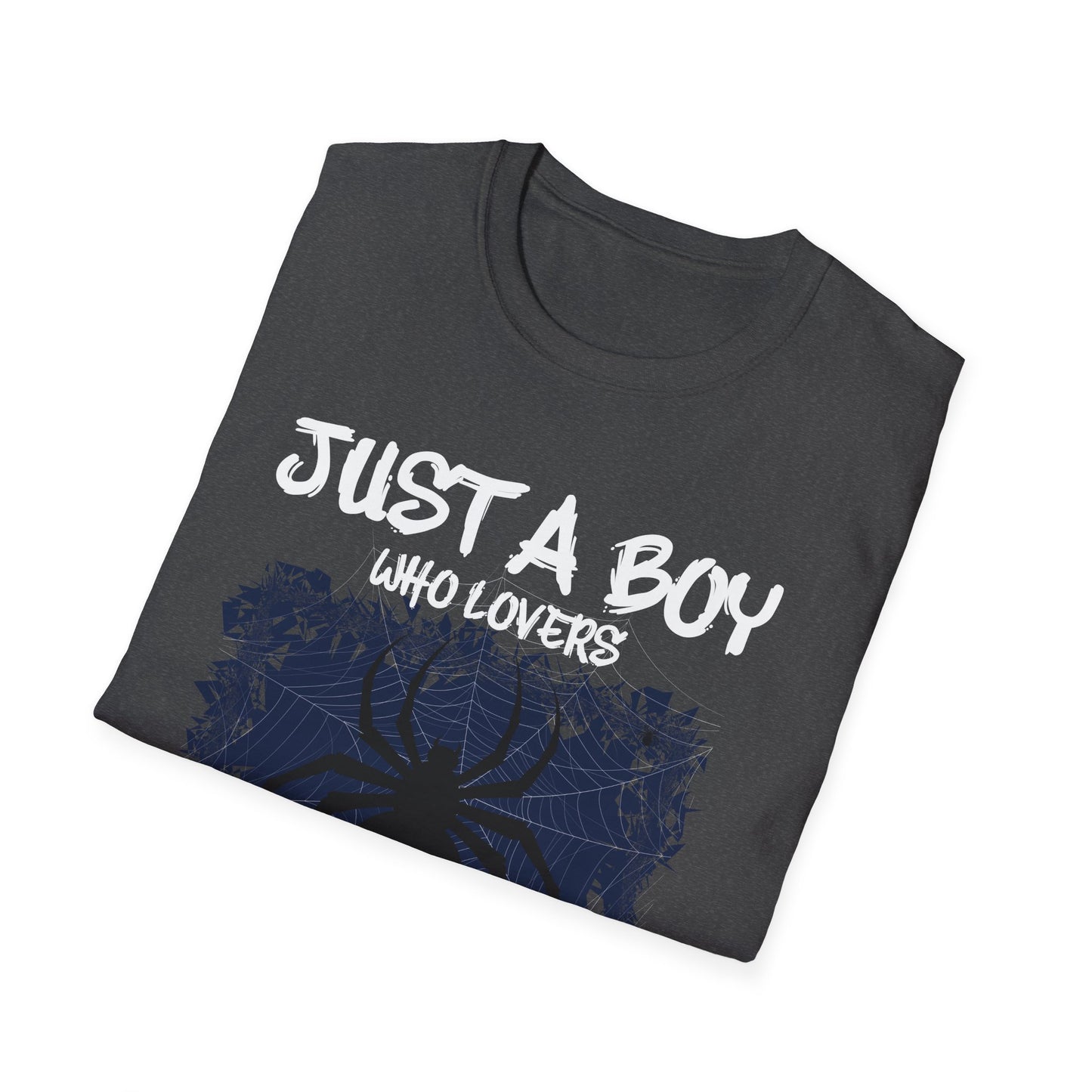 Just A Boy Who Loves Spiders Retro Spider Lover T-Shirt For Men Kids T-Shirt