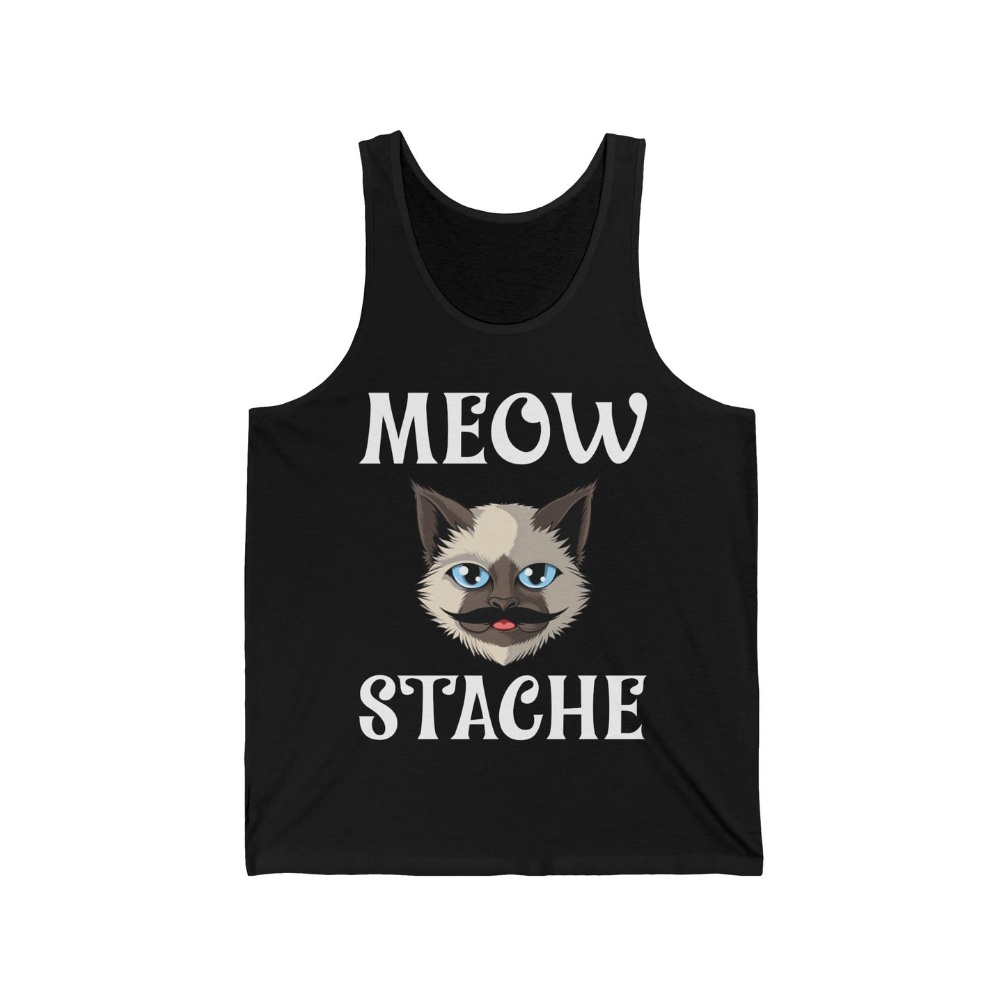 Meowstache Cat Mustache Moustache Beard Bearded Kitten Lovers Tank Top For Men Women Tank Top