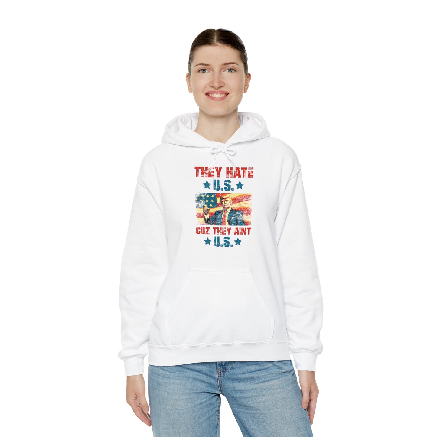 They Hate Us Cuz They Ain't Us Funny Trump 4th Of July 2024 Hoodie For Men Women Hoodie