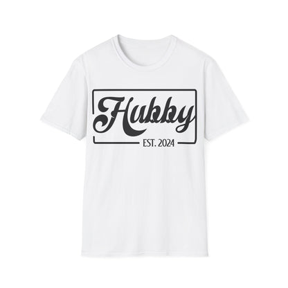 Hubby Est 2024 Just Married Honeymoon Wedding Couples T-Shirt For Men T-Shirt