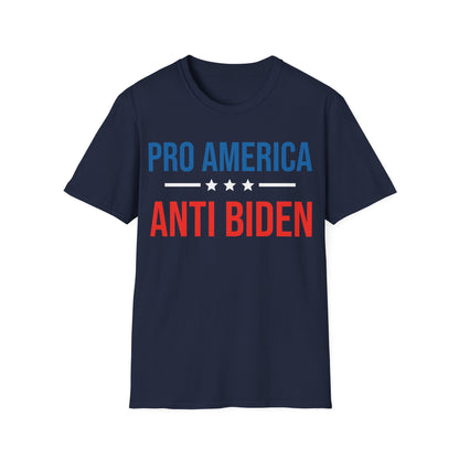 Pro America Anti Biden Flag Impeach Joe Biden Anti-Biden 8646 T-Shirt Men Women