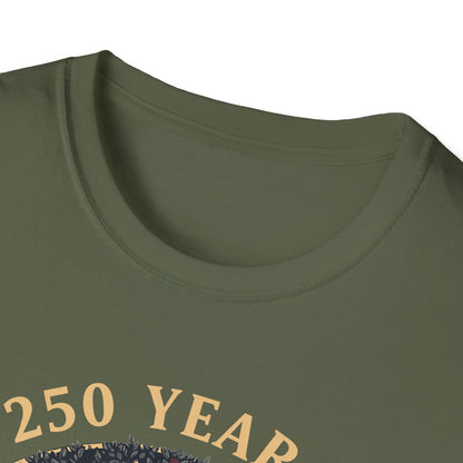 250 Years Faith and Freedom Christian USA 250th Anniversary T-Shirt