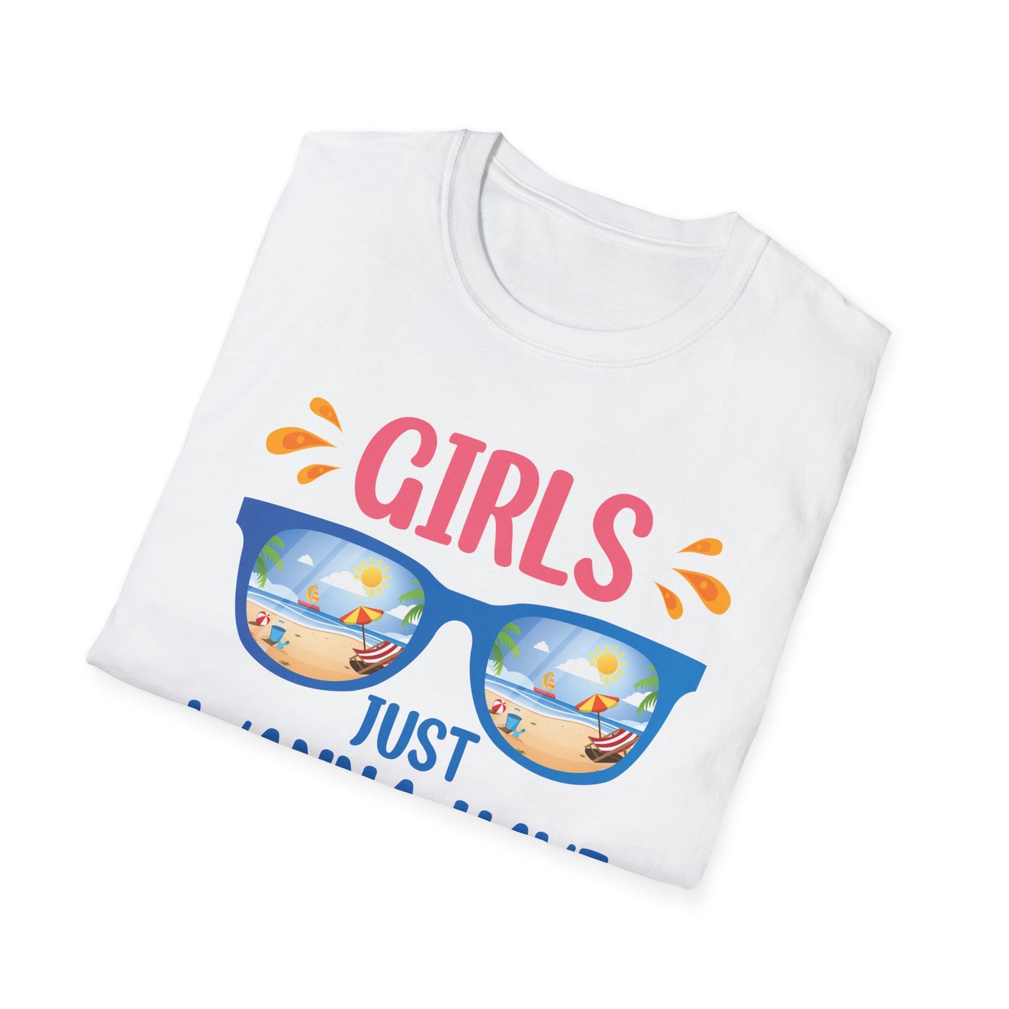 Funny Summer Girls Just Wanna Have Sun Beach Vacation T-Shirt For Women