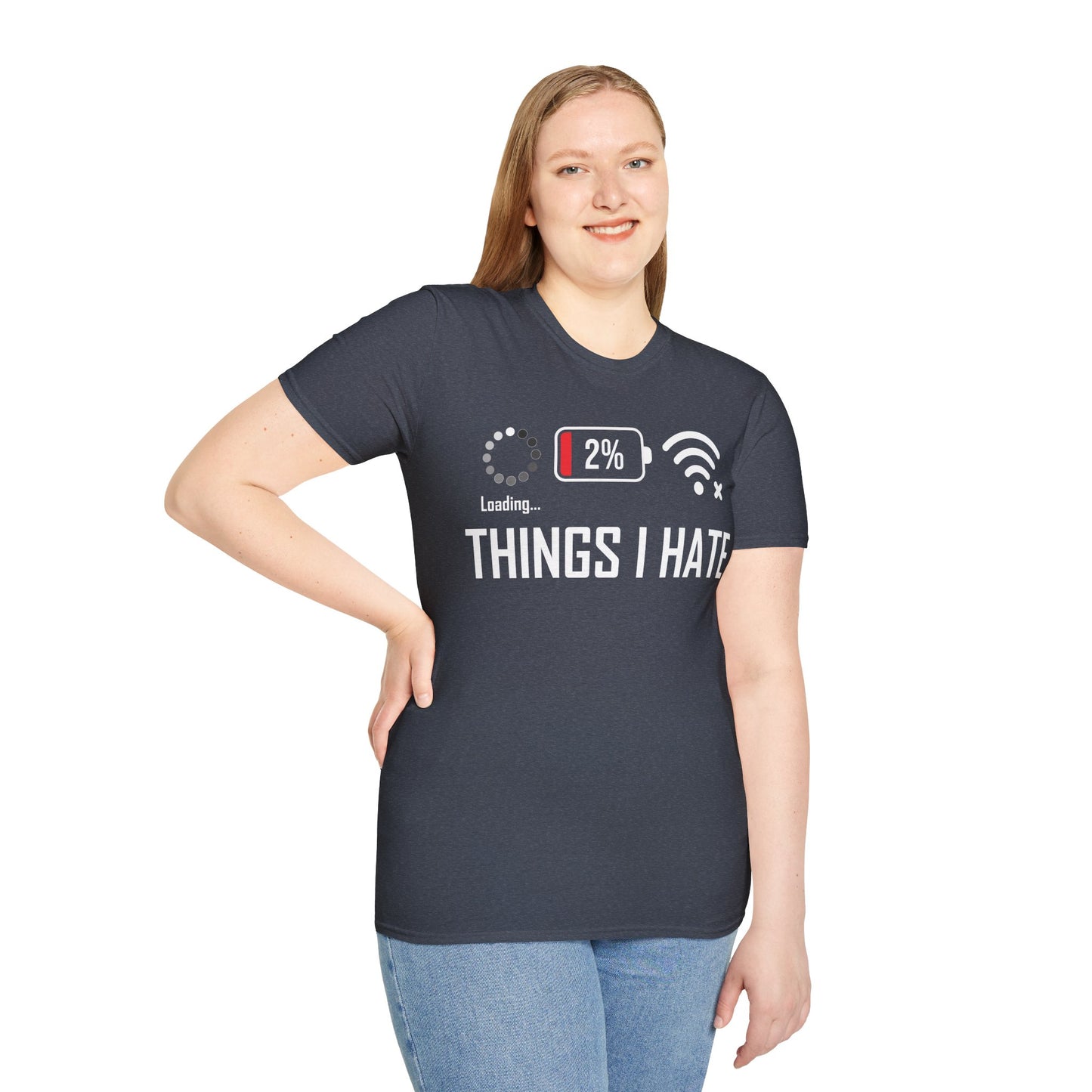 Things I Hate Gamer Computer Science Programmer Coding Low WIFI Charging Loading T-Shirt