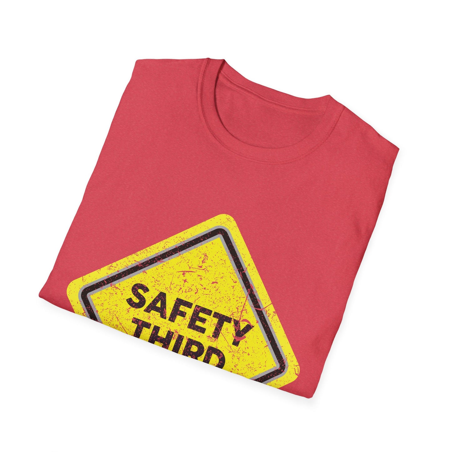 Funny Safety 3rd Third Distress Fun T-Shirt for Men Women