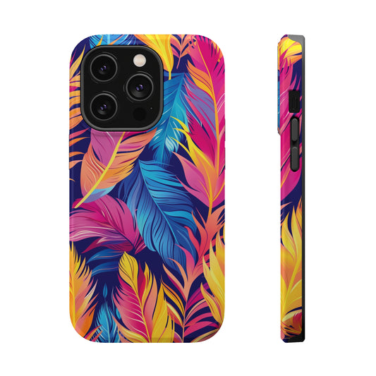 Citrus Burst Vibrant Color Pattern iPhone 13 14 15 Pro Max Plus Case Compatible with MagSafe Tough Cases Protection, Magnetic Phone Case for iPhone  Classic Series