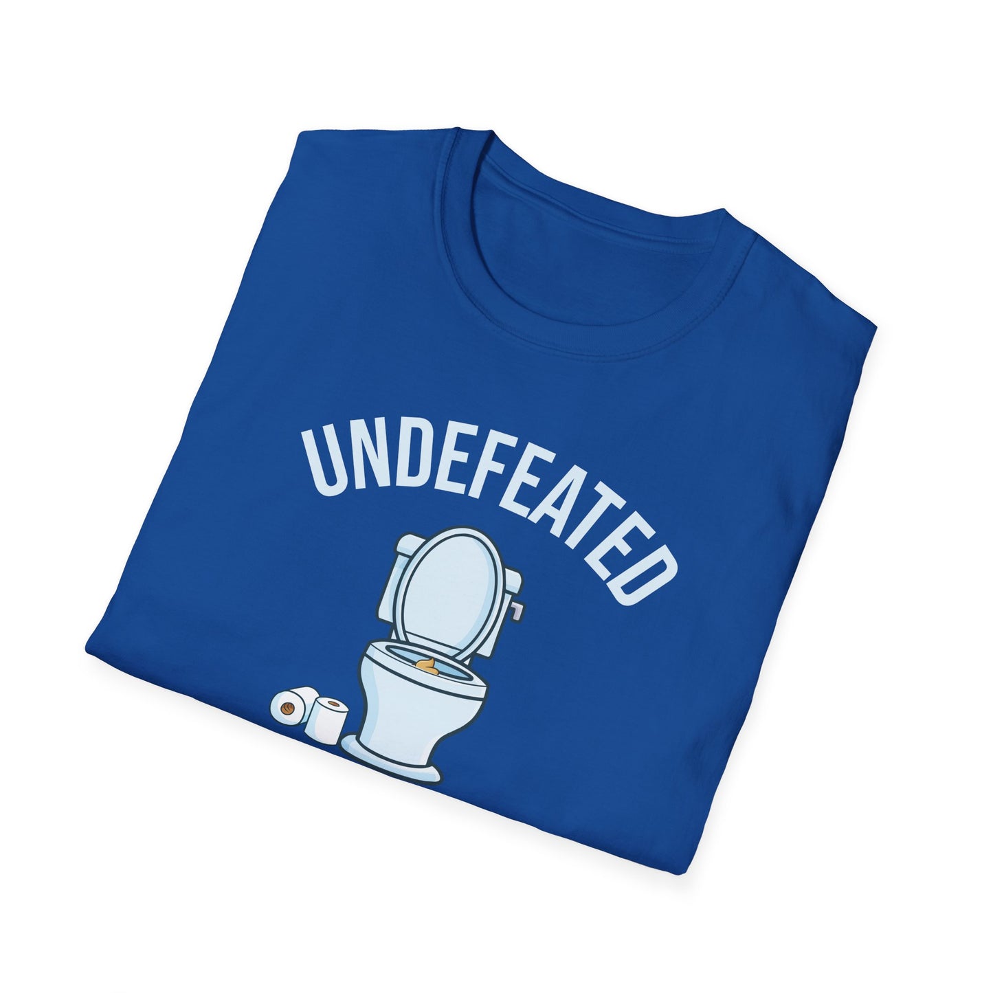 Funny Undefeated Toilet Clogging Champ Funny Dad Mens Joke Hilarious T-Shirt