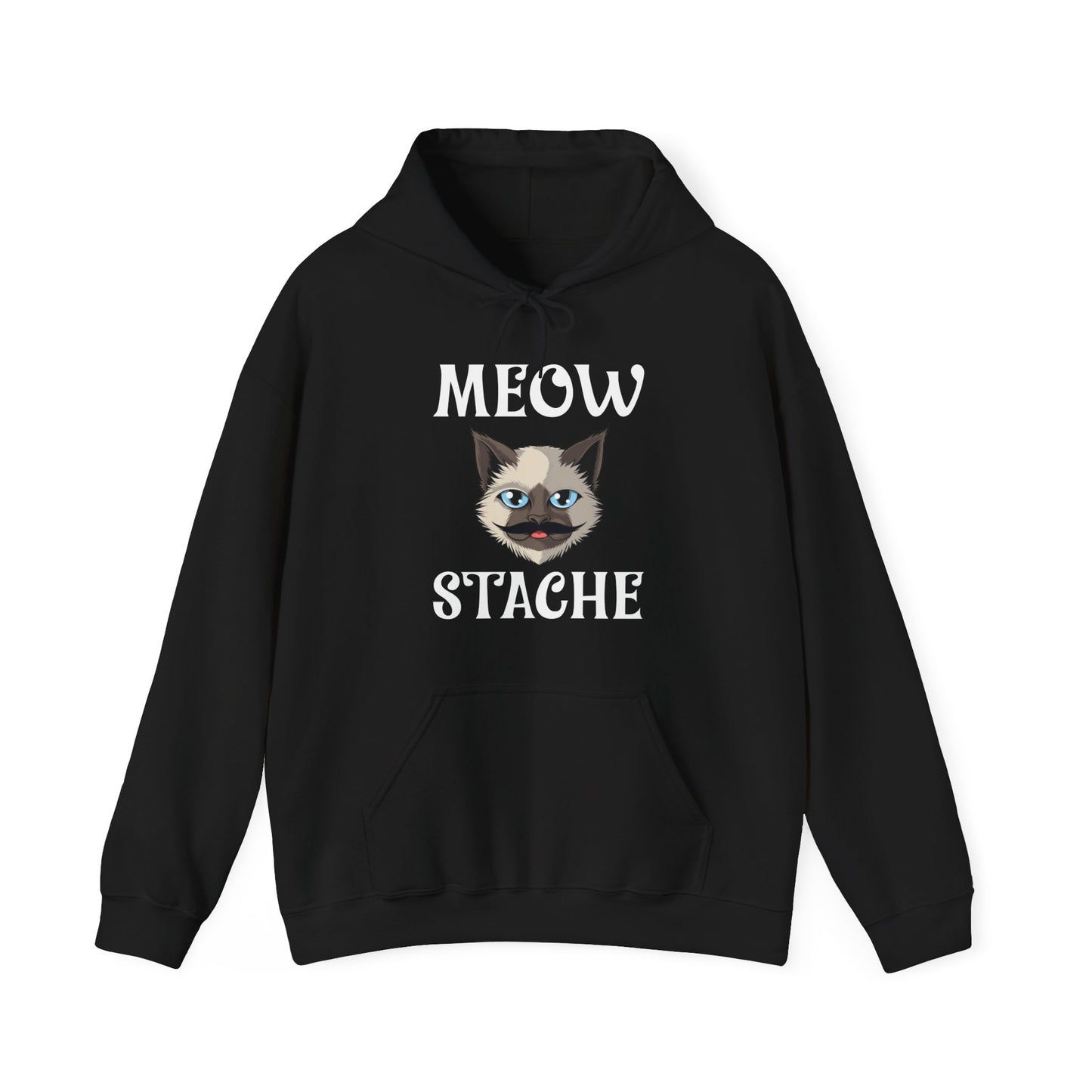 Meowstache Cat Mustache Moustache Beard Bearded Kitten Lovers Hoodie For Men Women Hoodie