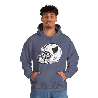 Vintage Football Helmet Hoody State of Ohio American Football Distressed Hoodie Men Women