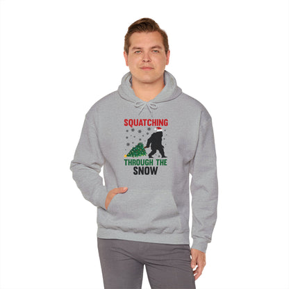 Squatching Through The Snow Funny Bigfoot Christmas Sasquatch Hoodie