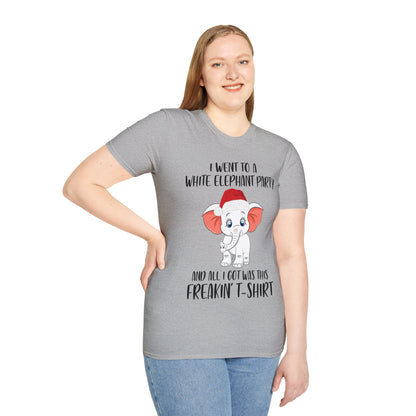 I Went To A Party And All I Got White Elephant Christmas Fun T-Shirt Gift Exchange Contest T-Shirt