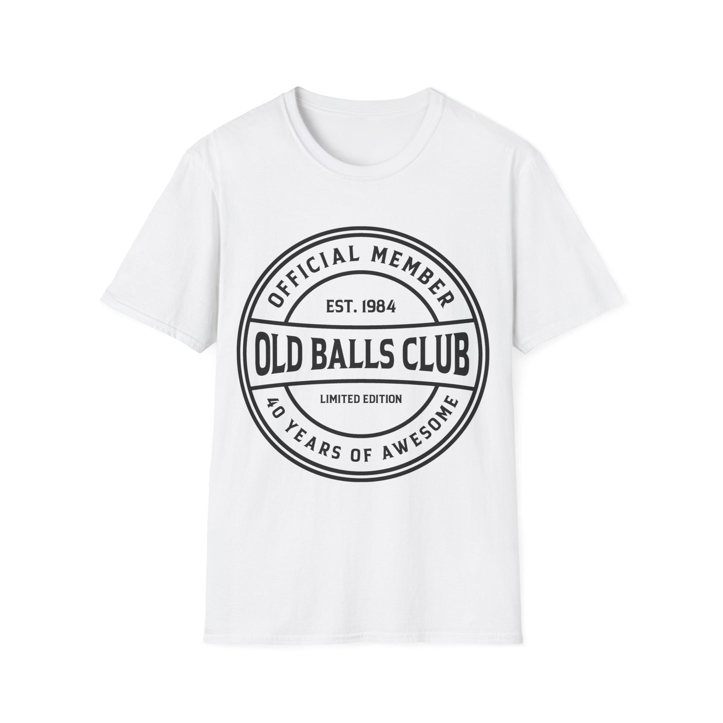 Mens Old Balls Club 40 Years Awesome Forty 40th Birthday Farthers Day T-Shirt