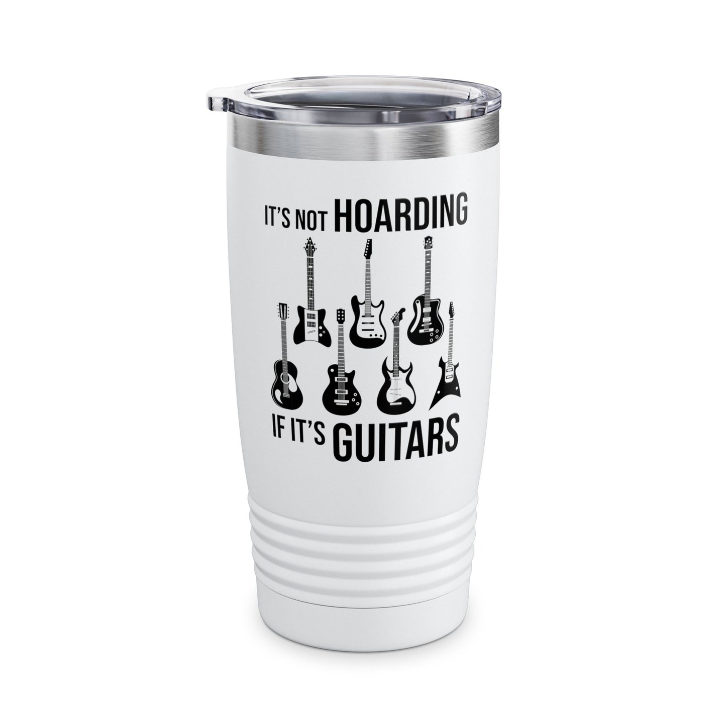 Its Not Hoarding If Its Guitars Guitarist Musicians Funny Tumbler For Men Women