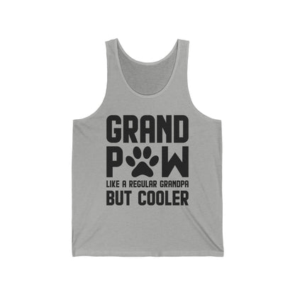 Funny Grandpaw Like Regular Grandpa But Cooler Fathers Day Dog Lovers Paw Grandpa Tank Top For Men Travelers