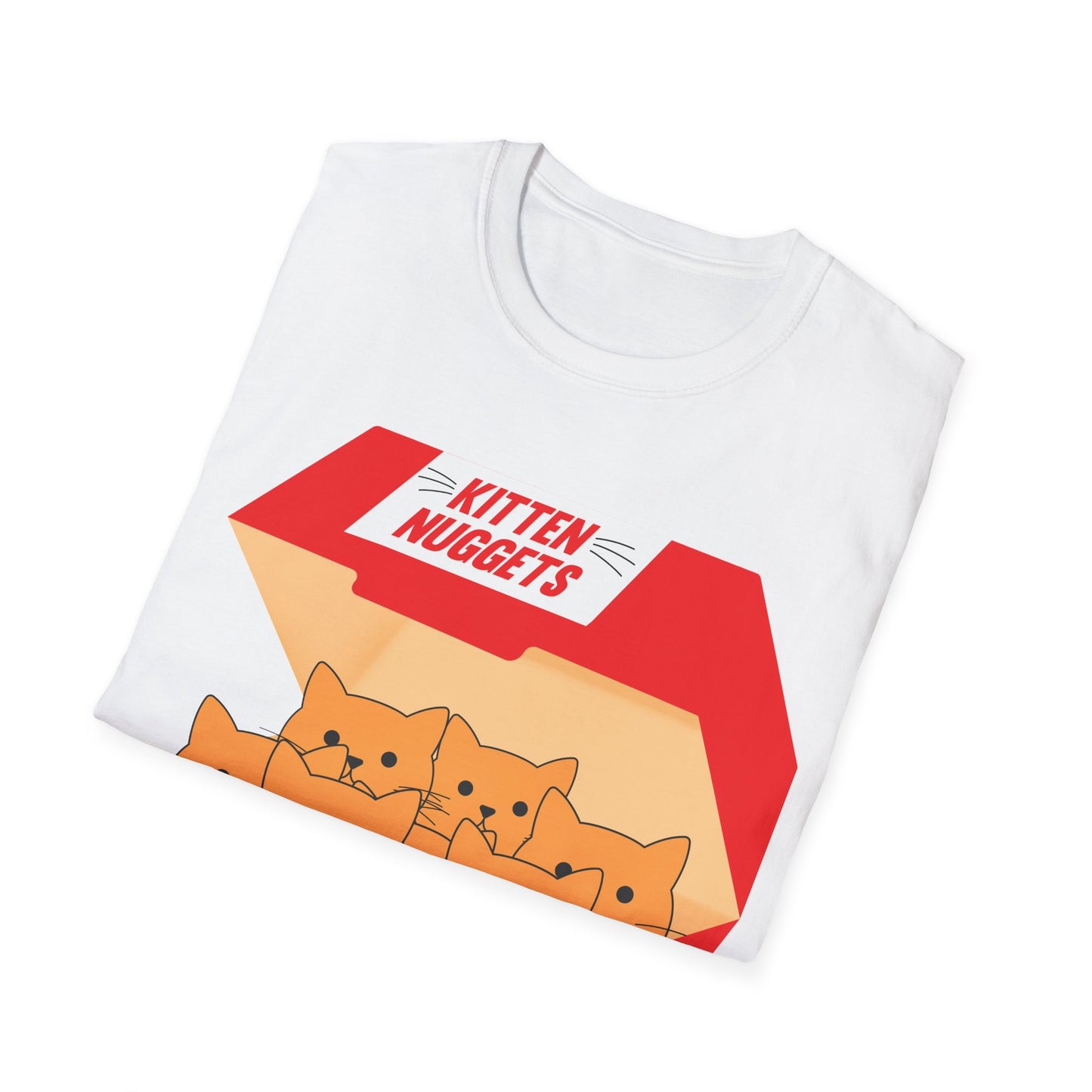 Funny Kitten Nuggets Food Pun Cat Lover Gift Chicken Nuggets T-Shirt For Men Women T-Shirt