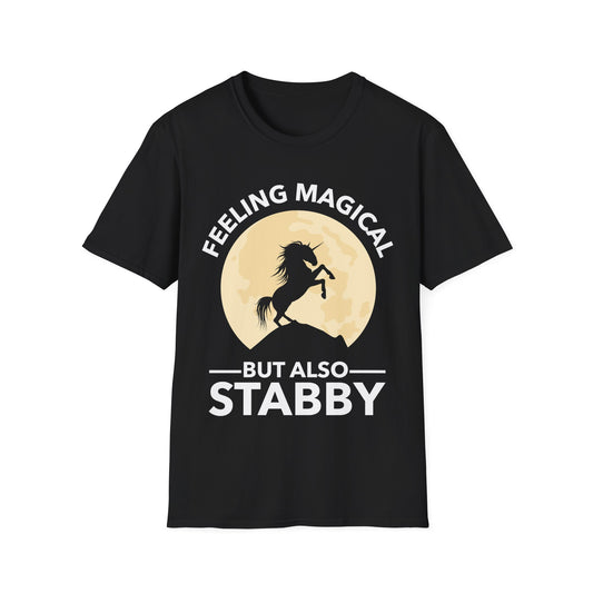 Funny Feeling Magical But Also Stabby Unicorn Lovers T-Shirt Men Women