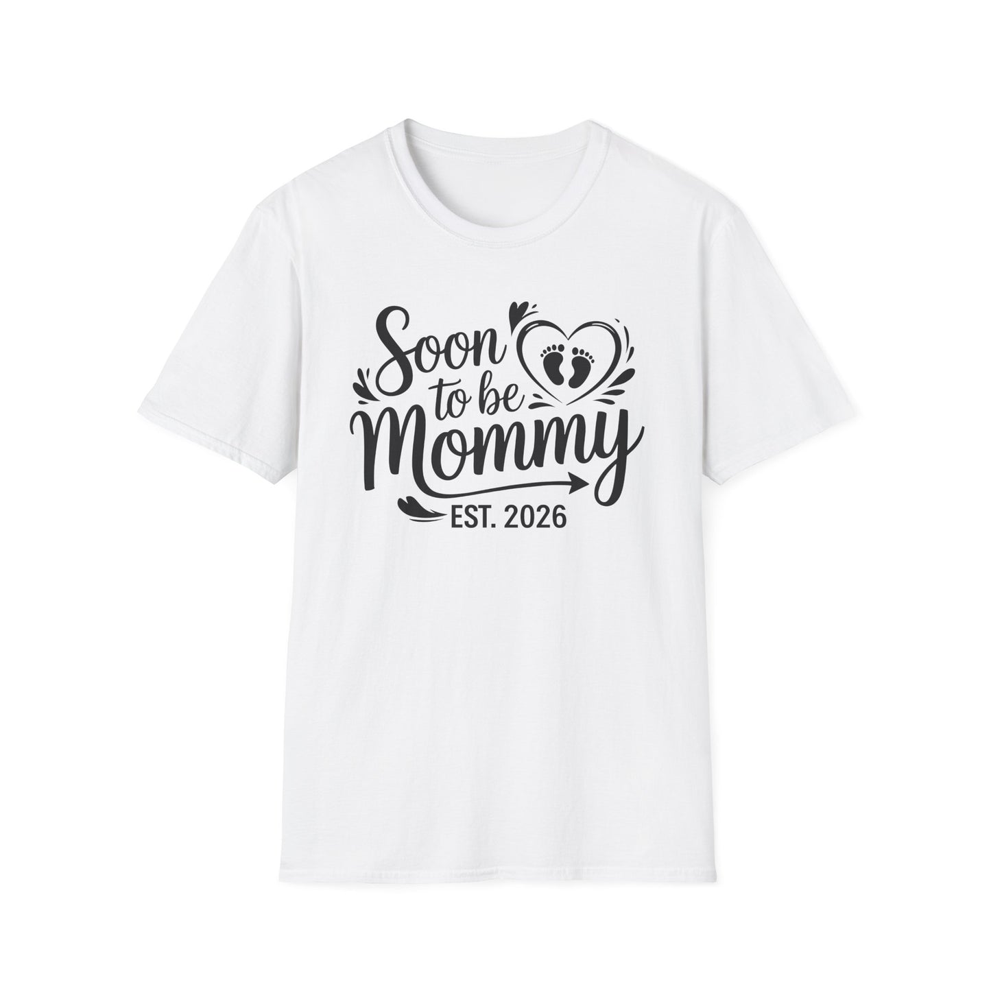 Funny Soon to be Mommy 2026 Mother's Day First Time Mom Pregnancy T-Shirt For Women