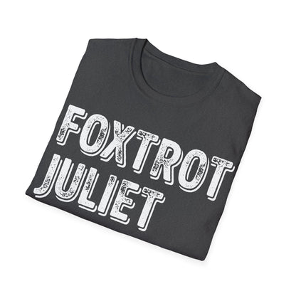 Retro Vintage Foxtrot Juliet Bravo T-Shirt For Men Women