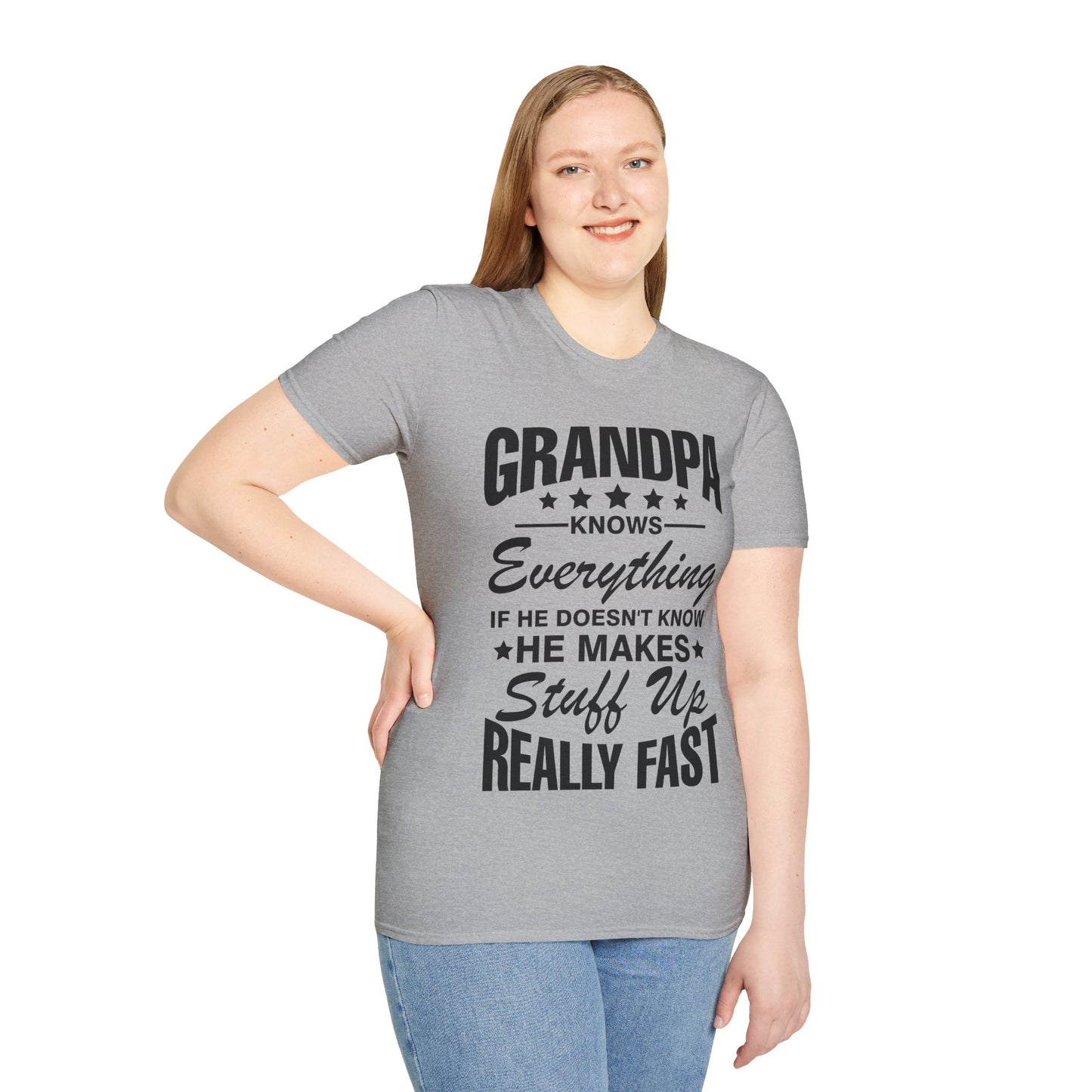 Grandpa Knows Everything Funny Gift For Father's Day Grandfather T-Shirt