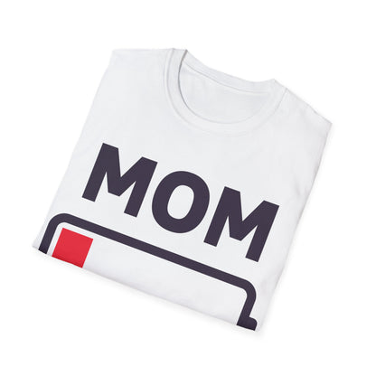 Funny Mom Tired Low Battery Mothers Day T-Shirt