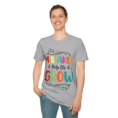 Mistakes Help Us Grow Teacher Student Funny Back To School T-Shirt