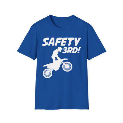 Funny Safety Third Biker Bike Rider Cool Motorbike Dirt Fun T-Shirt for Men