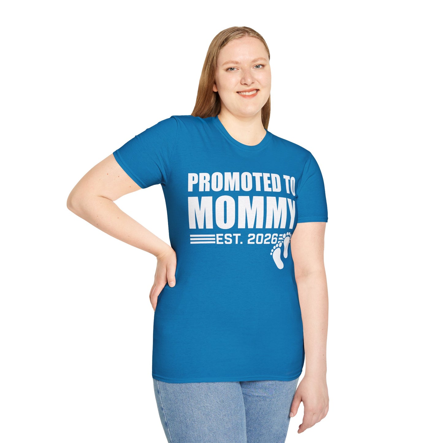 Promoted To Mommy 2026 Pregnancy Announcement Mothers Day Mom To Be T-shirt