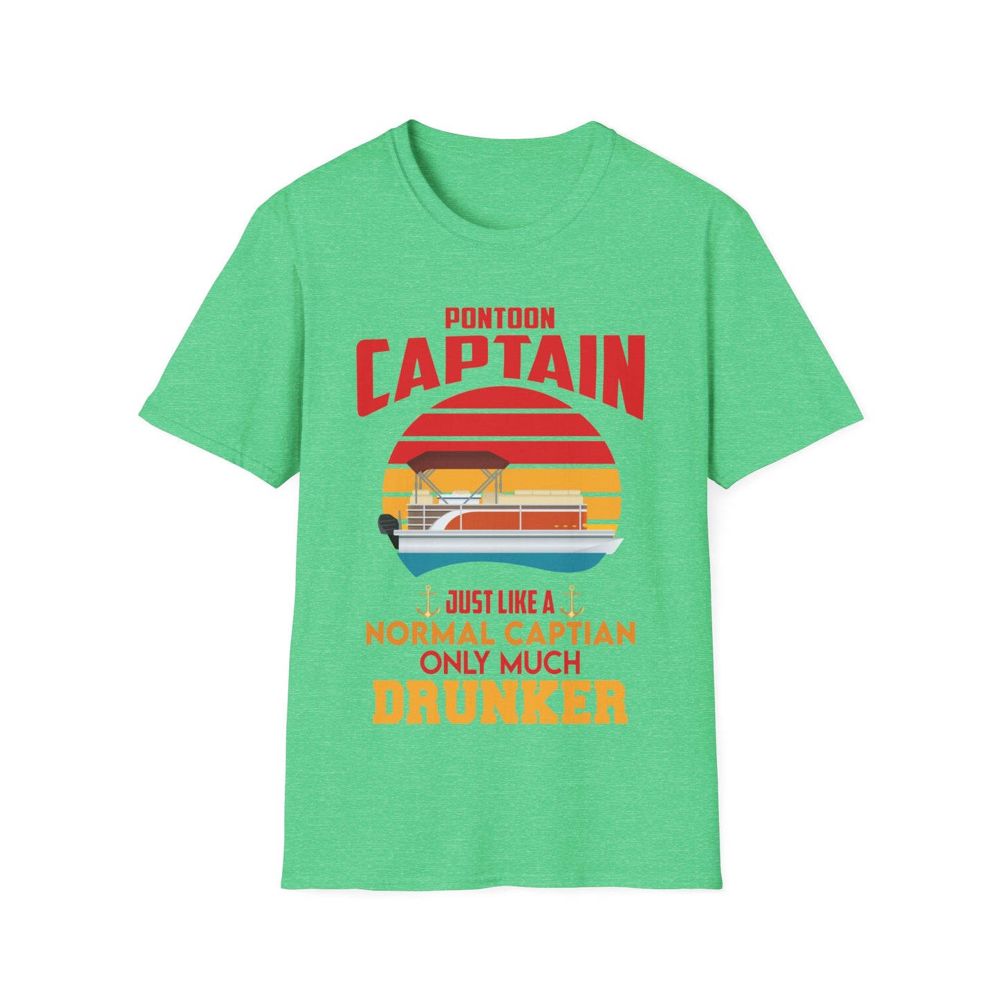 Funny Pontoon Captain Boat Lake Boating Beer Party Gift for Dad T-Shirt