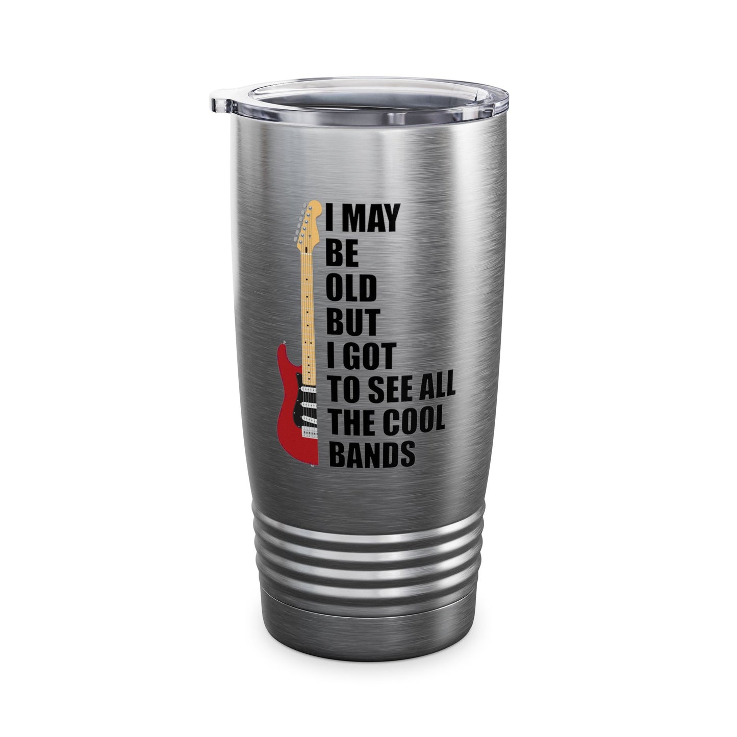 Funny I May Be Old But I Got To See All The Cool Bands Music Grandpa Grandma Retro Tumbler Men Women