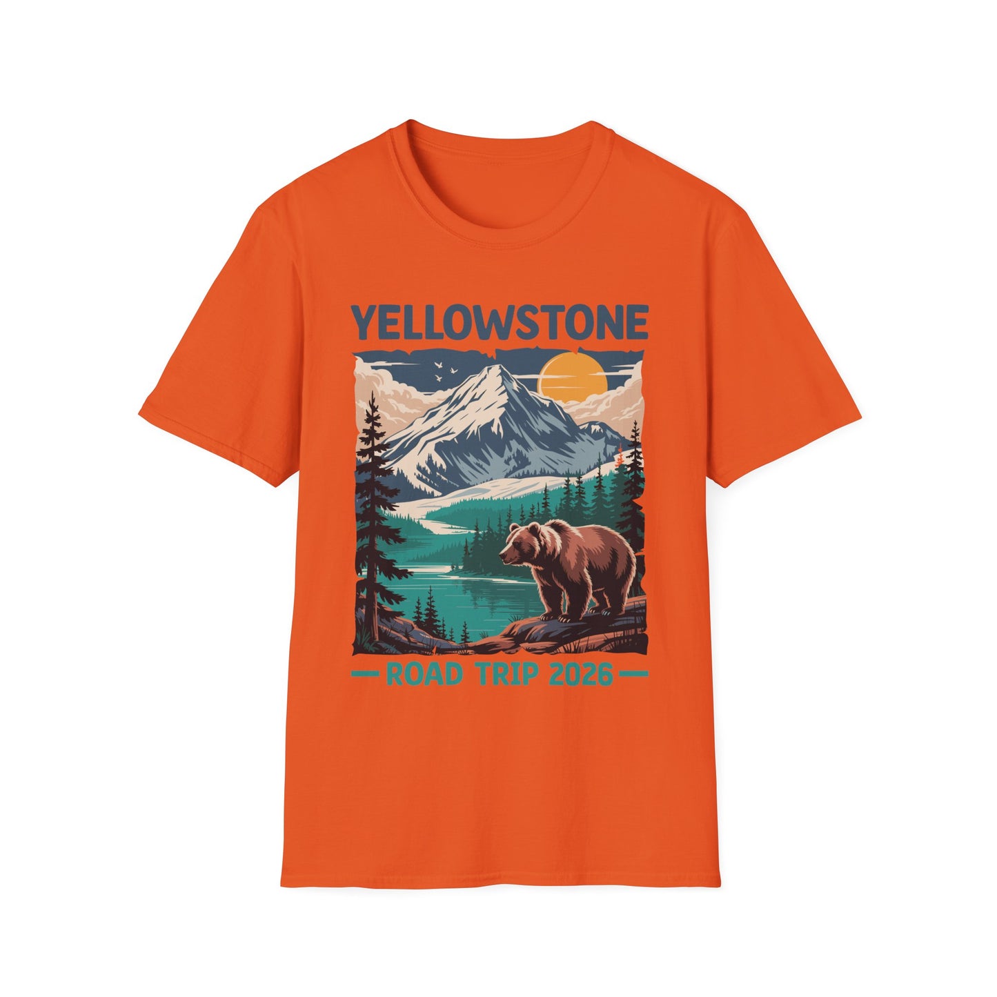 Yellowstone Road Trip 2026 Family National Park Outdoor T-Shirt For Men Women
