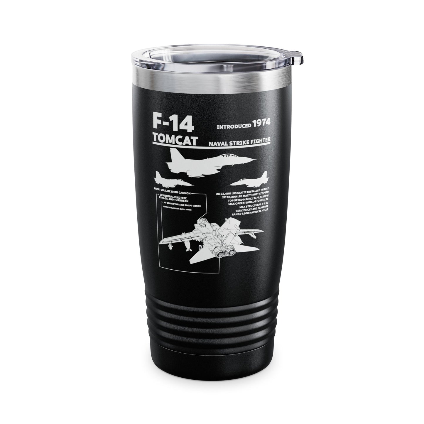 F-14 Tomcat Navy Fighter Jet Diagram Enthusiast Tumbler For Men Women Tumbler