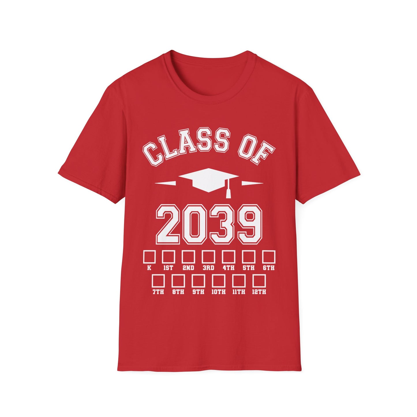 Funny Class of 2039 Checklist Grow with Me Kindergarten First Day Graduation