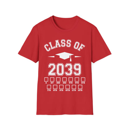 Funny Class of 2039 Checklist Grow with Me Kindergarten First Day Graduation