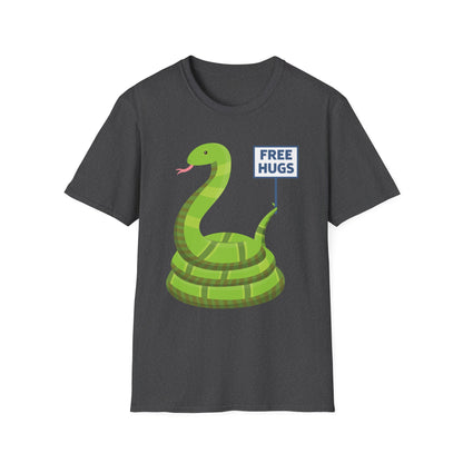 Funny Free Hugsss Cute Snake Hug Lovers Sarcastic  T-Shirt For Men Women Travelers