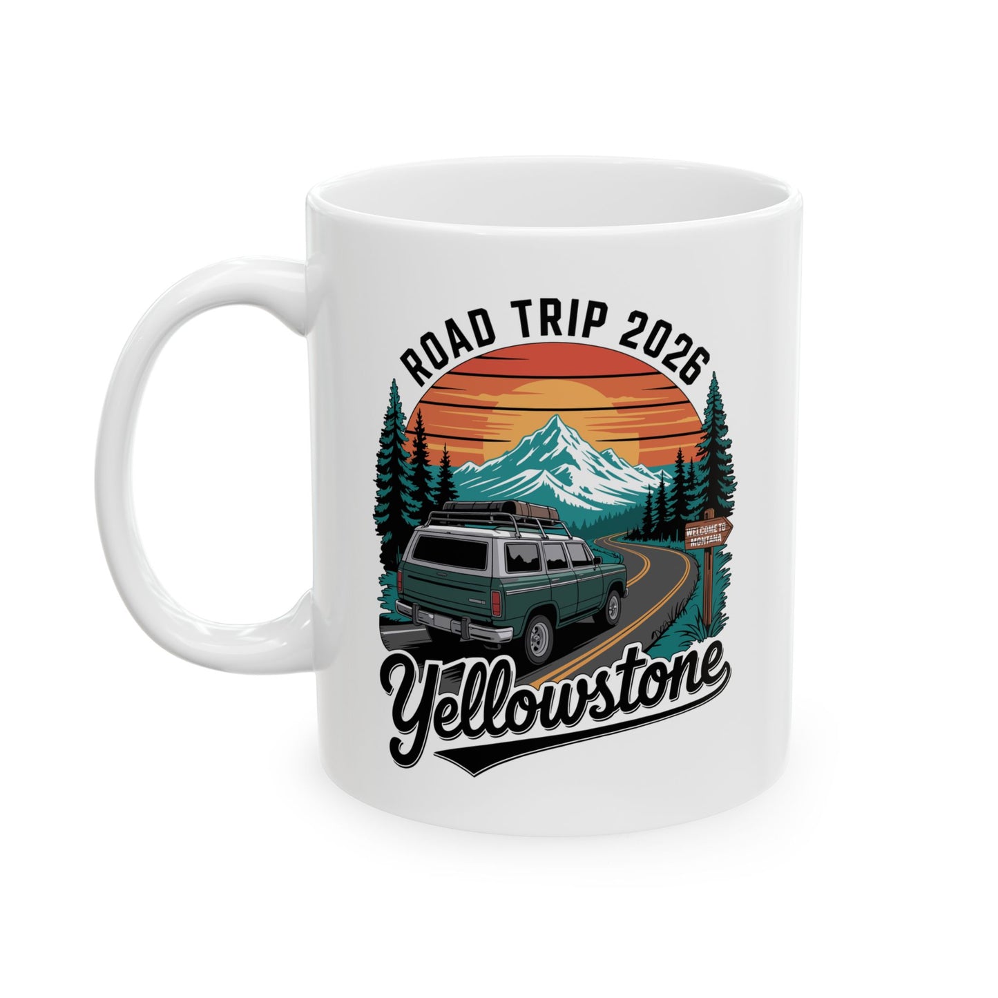 Yellowstone Road Trip 2026 Family National Park Coffee Mug For Men Womens