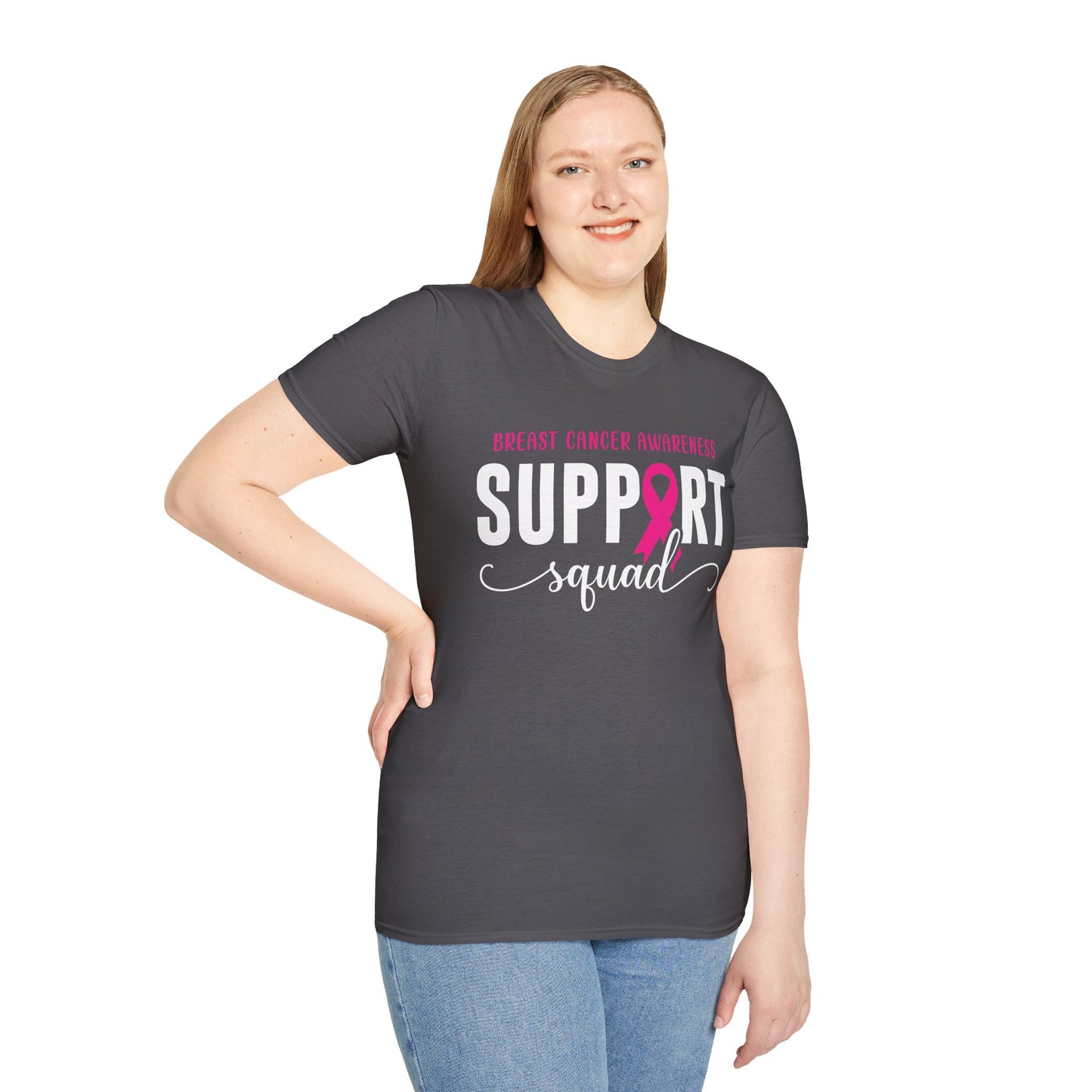 Breast Cancer Shirts Support Squad Tee Breast Cancer Awareness T-Shirt For Men Women
