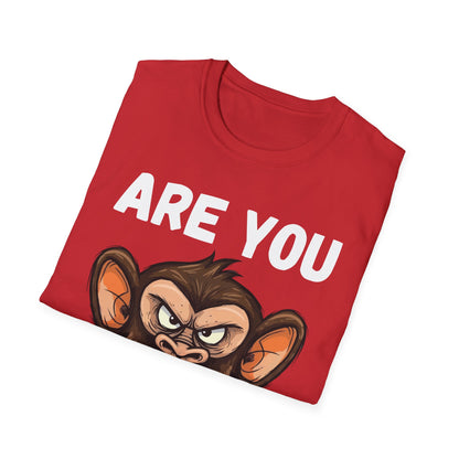 Humor are You Serious Grumpy Funny Monkey Meme T-Shirt