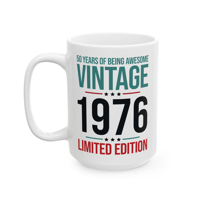 50 Year Old Gifts Vintage 1976 50 Years Awesome 50th Birthday Coffee Mug