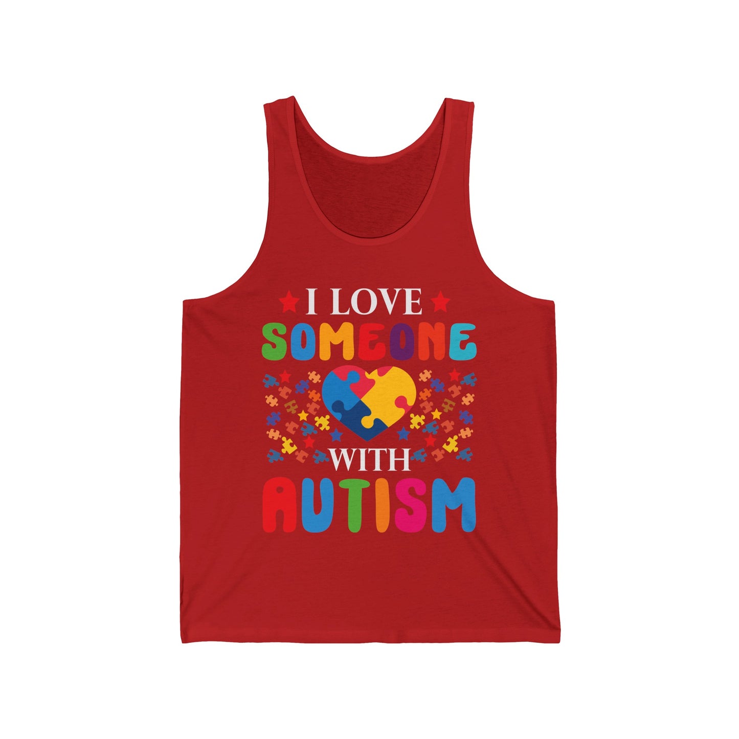 Funny I Love Someone with Autism Awareness Tank Top For Men Women