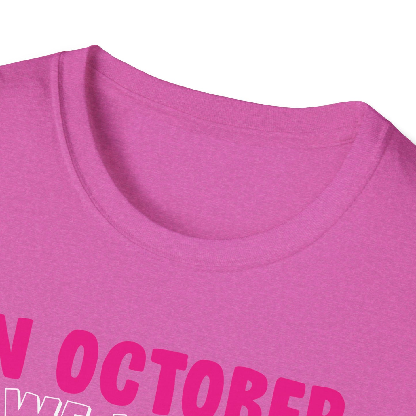 Groovy Wear Pink Breast Cancer Warrior Cute Ghost Halloween T-Shirt