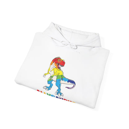 Allysaurus Dinosaur In Rainbow Flag For Ally LGBT Pride Gift Hoodie