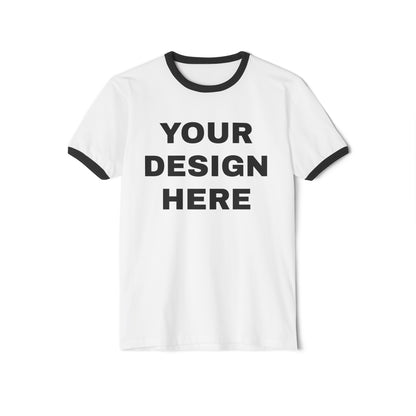 Custom Text Personalized Your Design on T-Shirt Unisex Cotton Ringer T-Shirt For Men Women