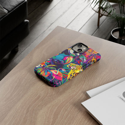 Animal Collage Pattern iPhone 13 14 15 16 Pro Max Plus Case Wireless Charging Compatible Tough Cases Protection, Magnetic Phone Case for iPhone Classic Series